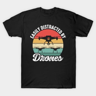 Easily Distracted By Drone Vintage T-Shirt